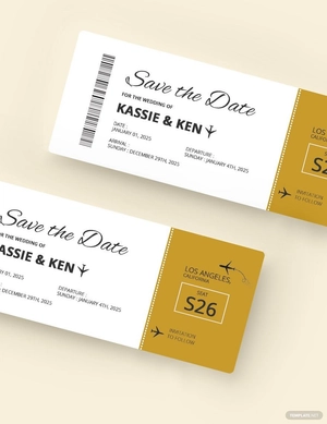 Modern Boarding Pass Invitation Template