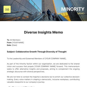 Free Minority Memo Template to Edit Online