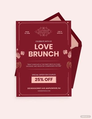 Valentine Brunch Invitation Template