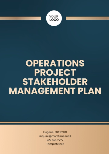 Free Operations Project Stakeholder Management Plan Template to Edit Online
