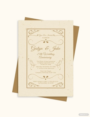 Vintage Anniversary Invitation Template