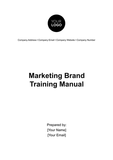 Free Marketing Brand Training Manual Template to Edit Online