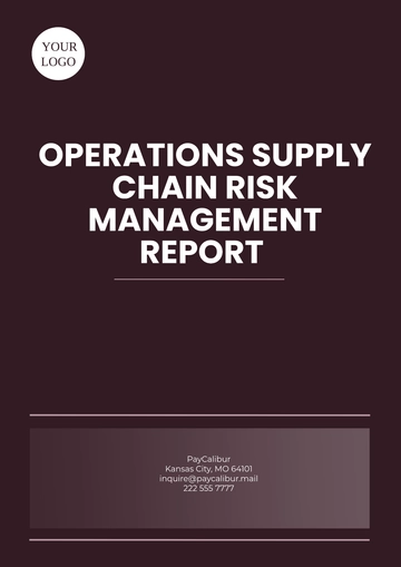 Free Operations Supply Chain Risk Management Report Template to Edit Online