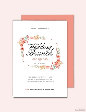 Wedding Brunch Invitation Template