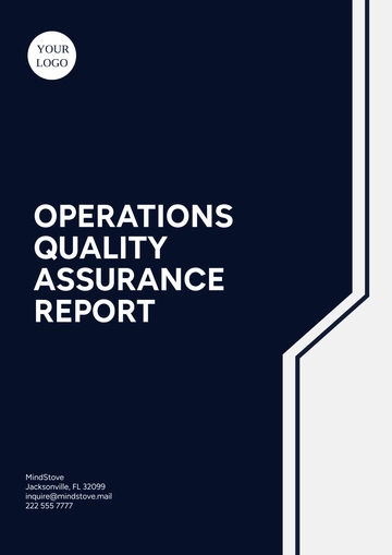 Free Operations Quality Assurance Report Template to Edit Online