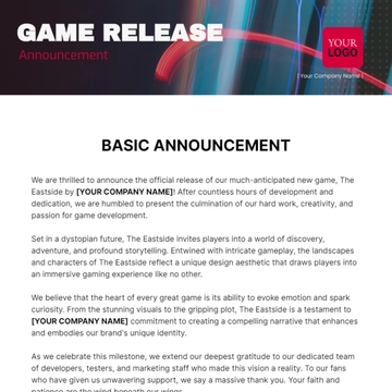 Free Basic Announcement Template to Edit Online