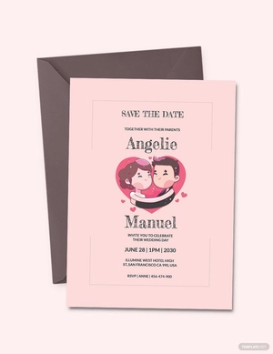 Wedding Mascot Invitation Template
