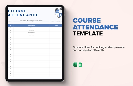 Course Attendance Template