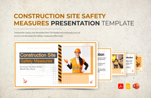 Construction Site Safety Measures Presentation Template