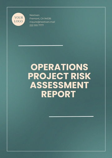 Free Operations Project Risk Assessment Report Template to Edit Online