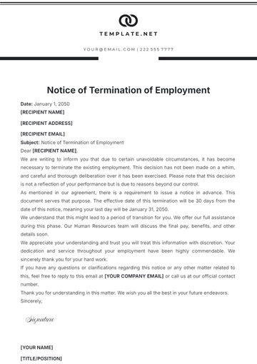 Free Written Notice Template to Edit Online