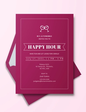 Professional Happy Hour Invitation Template