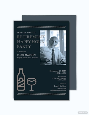 Retirement Happy Hour Invitation Template