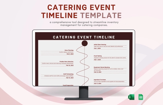 Catering Event Timeline Template
