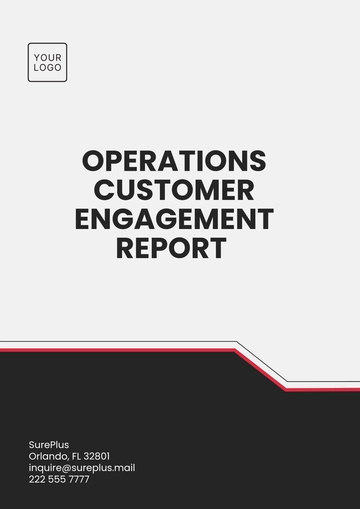 Free Operations Customer Engagement Report Template to Edit Online