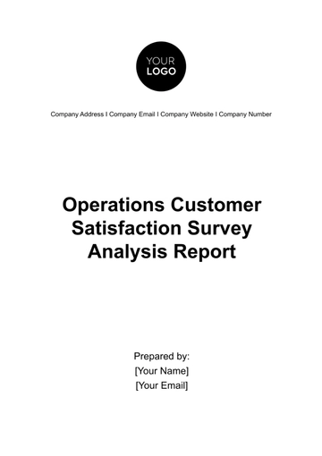 Free Operations Customer Satisfaction Survey Analysis Report Template to Edit Online