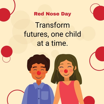 Free Red Nose Day Instagram Post Template to Edit Online