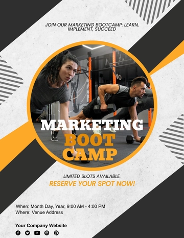 Free Marketing Bootcamp Flyer Template to Edit Online