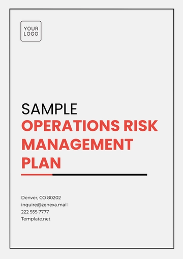 Free Sample Operations Risk Management Plan Template to Edit Online