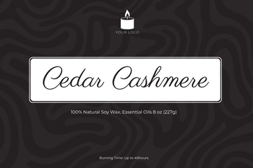 Free Minimalist Candle Label Template to Edit Online