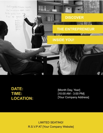 Free Entrepreneurship Workshop Flyer Template to Edit Online