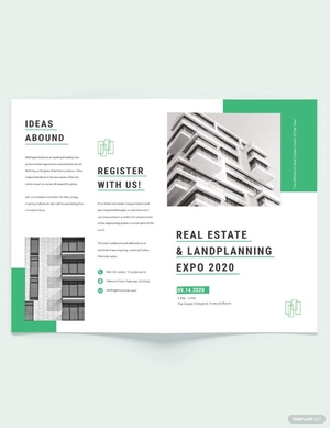 Real Estate Corporate Event Bi-Fold Brochure Template
