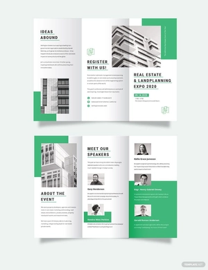 Real Estate Corporate Event Tri-Fold Brochure Template