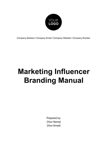 Free Marketing Influencer Branding Manual Template to Edit Online