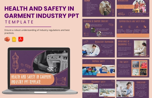 Health and Safety in Garment Industry PPT Template Health and Safety in Garment Industry PPT Template