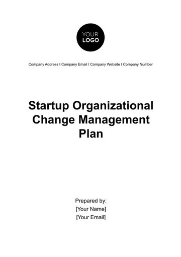 Free Startup Organizational Change Management Plan Template to Edit Online