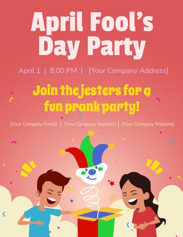 Free April Fool's Day Flyer Template to Edit Online
