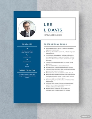 Hotel Sales Manager Resume