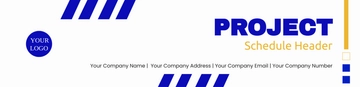 Free Project Schedule Header Template to Edit Online