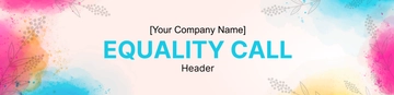 Free Equality Call Header Template to Edit Online