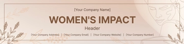 Free Women's Impact Header Template to Edit Online