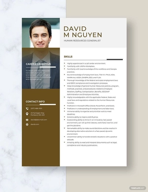 Human Resources Generalist Resume
