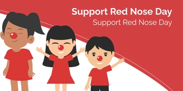 Free Red Nose Day  X Post Template to Edit Online