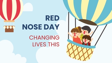 Free Red Nose Day  Youtube Thumbnail Template to Edit Online