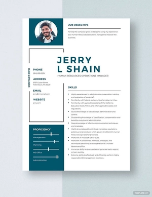 Human Resources Operations Manager Resume