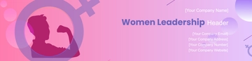 Free Women Leadership Header Template to Edit Online