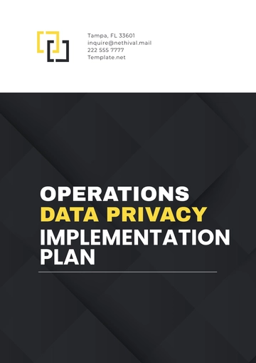 Free Operations Data Privacy Implementation Plan Template to Edit Online