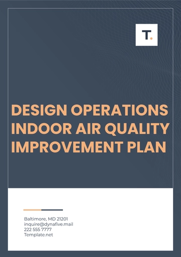 Free Design Operations Indoor Air Quality Improvement Plan Template to Edit Online