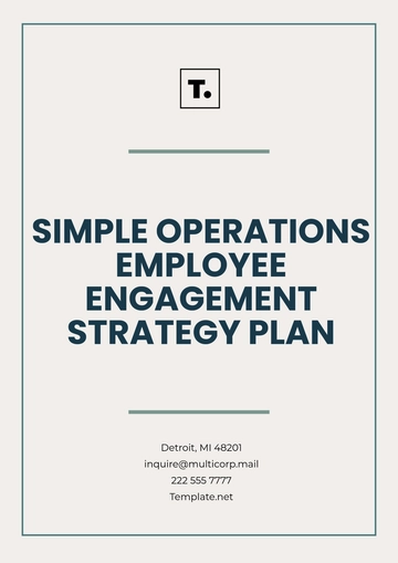 Free Simple Operations Employee Engagement Strategy Plan Template to Edit Online