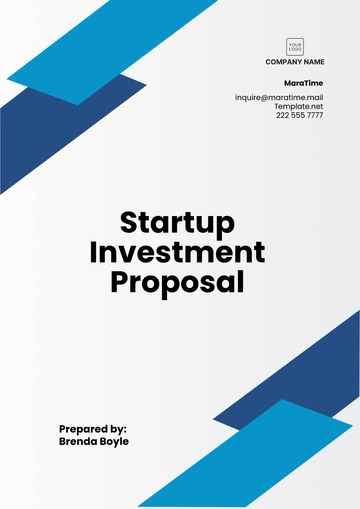 Free Startup Investment Proposal Template to Edit Online