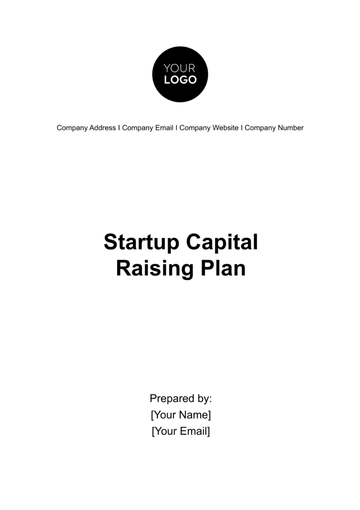 Free Startup Capital Raising Plan Template to Edit Online