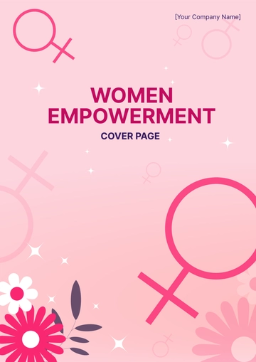 Free Women Empowerment Cover Page Template to Edit Online