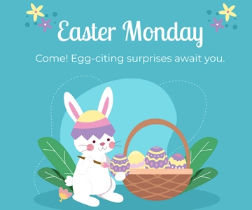 Free Easter Monday Ad Banner Template to Edit Online