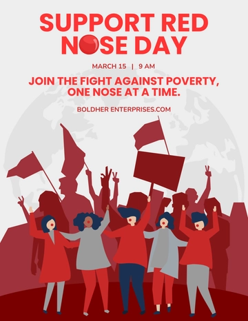 Free Red Nose Day  Flyer Template to Edit Online