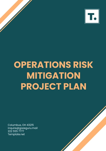 Free Operations Risk Mitigation Project Plan Template to Edit Online