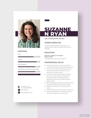 QA Automation Tester Resume
